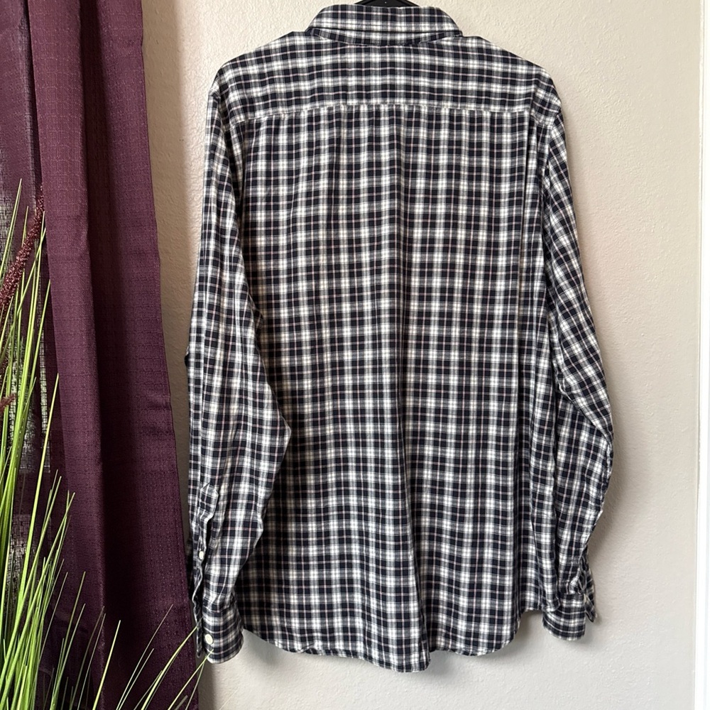 #765 Banana Republic Men’s Plaid Long Sleeve Button-Down Shirt Size XL - Picture 10 of 11